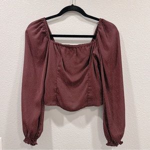 Abercrombie and Fitch long sleeve polk a dot top